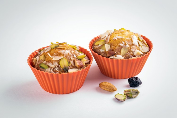 كب كيك الفواكة المجففة