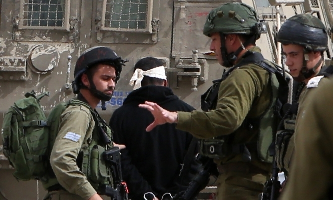 إعتقال 11 فلسطينياً في مختلف مناطق الضفة 