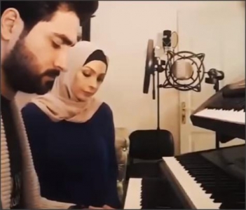 بالفيديو  .. اول اغنية  لأمل حجازي بعد ارتداءها الحجاب 