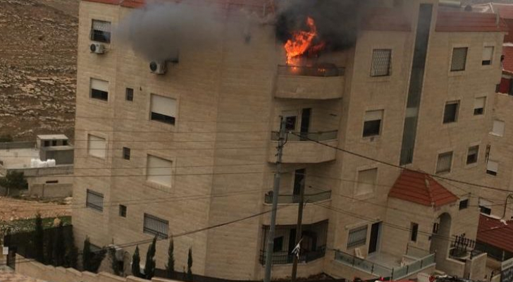 إصابة 11 شخص بحريق شقة بمنطقة الهاشمي الشمالي