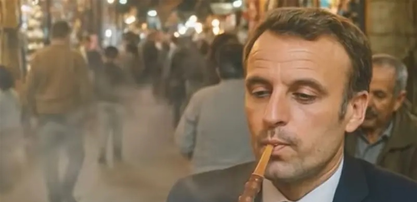 شاهد ..  صاحب فيديو "ماكرون والشيشة": لم أتوقع أن يحقق هذا الانتشار