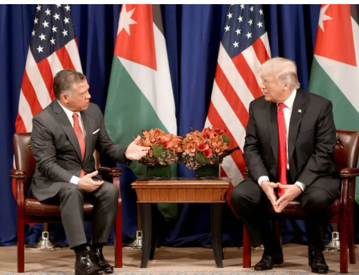  الملك وترمب يبحثان التطورات في غزة وسورية