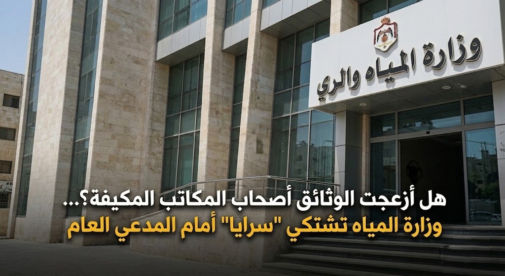 هل أزعجت الوثائق أصحاب المكاتب المكيفة؟ ..  وزارة المياه تشتكي "سرايا" أمام المدعي العام
