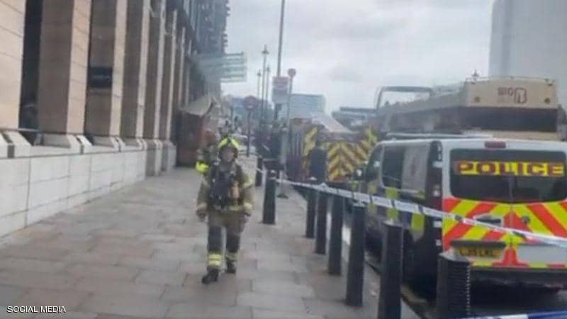 حريق قرب مكتب رئيس الوزراء البريطاني