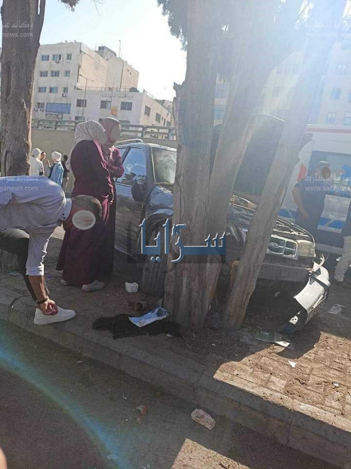 دهس 9 اشخاص بحادث تدهور مركبة أمام الجامعة الأردنية  ..  صورة 