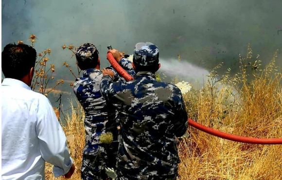 إخماد حريق أتى على 100 دونم في مستنبت كفر ابيل