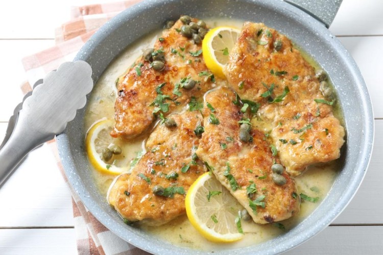 دجاج بالكريمة والليمون 