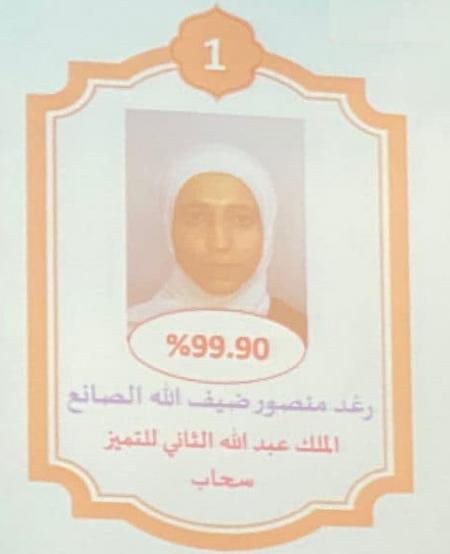 الأولى على المملكة بالتوجيهي رغد الصانع: "لم أتوقع"