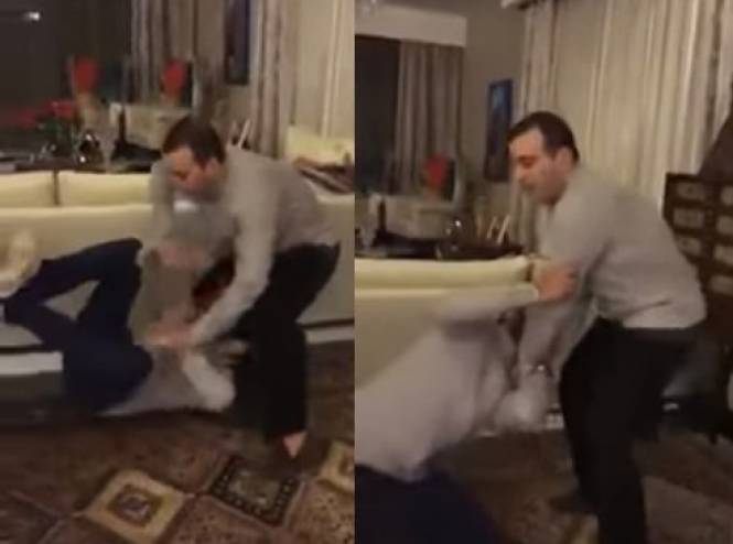 الفنان المصري أحمد السقا يعتدي بالضرب على أحمد فهمي!