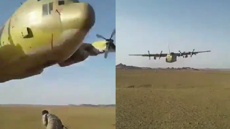 فيديو مرعب لطيار سعودي ينفذ مناورة خطيرة بطائرة عسكرية في اليمن 
