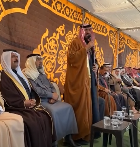 الشيخ عبد الكريم سلامة الحويان يقود جاهة عشائرية للصلح بين عشيرتي الشاويش والرواد في معان