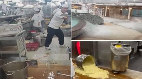 سفينة فاخرة في مهب الريح ..  40 ثانية من الإثارة والرعب تنتهي بإصابة 16 شخصا ..  فيديو