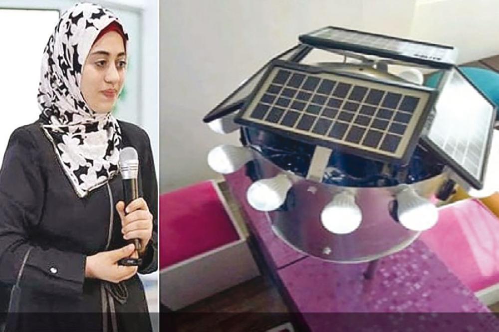 أردنية تخترع جهازاً لتخزين طاقة الشمس بالاسطوانات