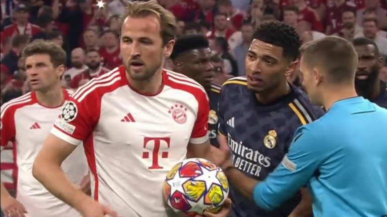 هاري كين يكشف عما قاله له بيلينغهام قبل تسجيله ركلة الجزاء في شباك ريال مدريد 