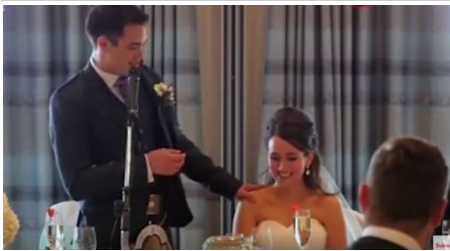 فيديو : مفاجأة مدهشة من شاب لعروسه يوم زفافهما .. 