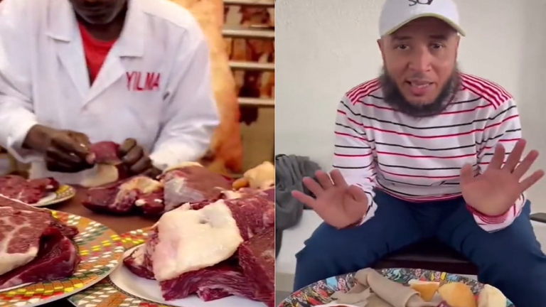 سعودي يثير الجدل بفيديو عن آكلي اللحوم النيئة في إثيوبيا ..  فيديو 