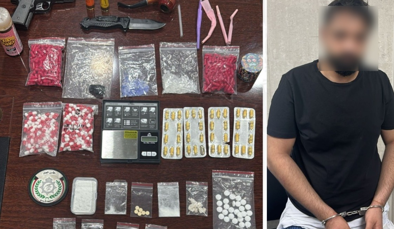 الكويت  ..  ضبط شخص مـن «المقيمين بصورة غير قانونية» بحوزته مواد مخدرة وسلاح ناري بعد قيامه بدهس رجل أمن