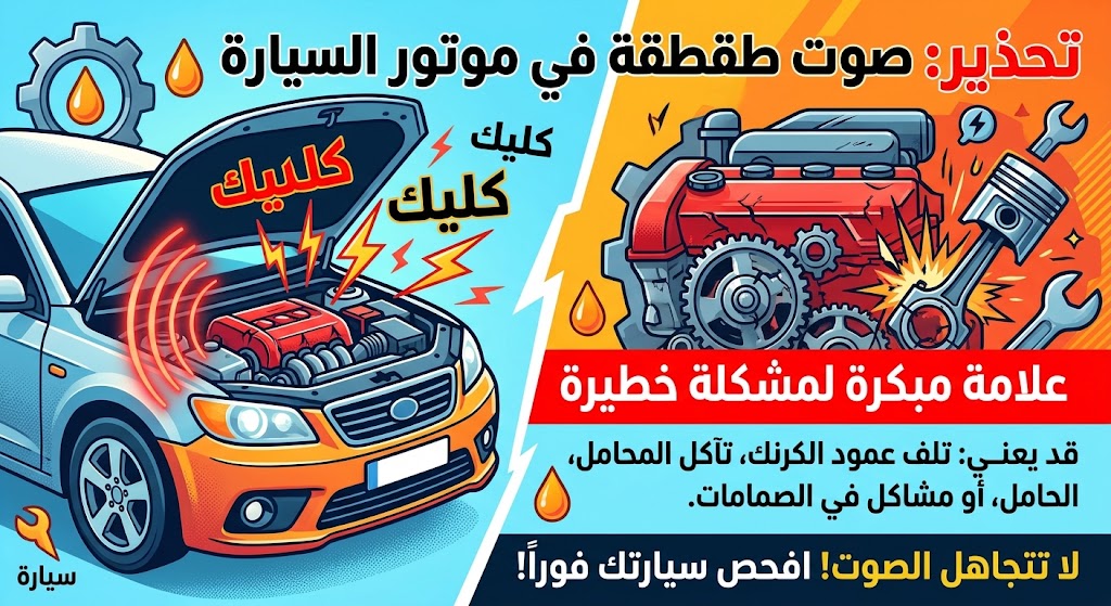تحذير من صوت الطقطقة في موتور السيارة  ..  علامة مبكرة لمشكلة خطيرة