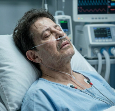  الفنان هاني شكر بين يد الله في العناية المركزة