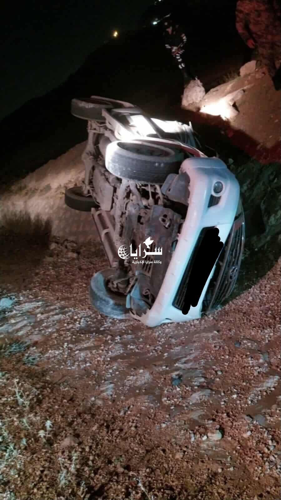 حادث تدهور مركبة على طريق الـ 100 في إربد