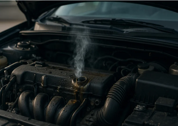 أسباب ظهور الدخان من غطاء زيت المحرك وحلول فعالة