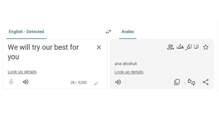 لماذا يترجم غوغل هذه العبارة الإيجابية إلى "أنا أكرهك" بالعربية؟
