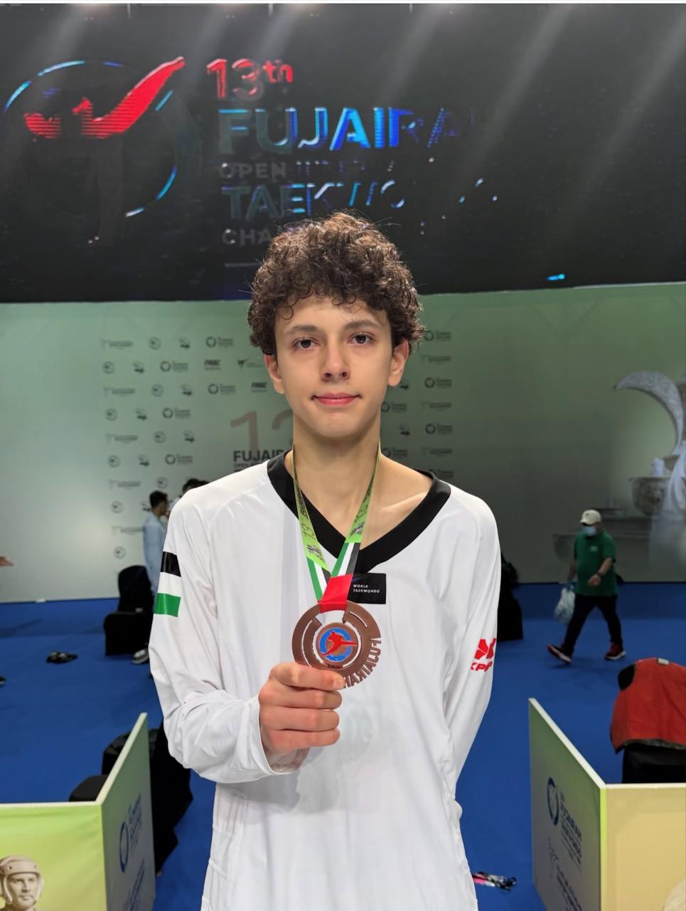 الأردني آدم أبو النادي يحرز برونزية بطولة الفجيرة الدولية للتايكواندو (G2)
