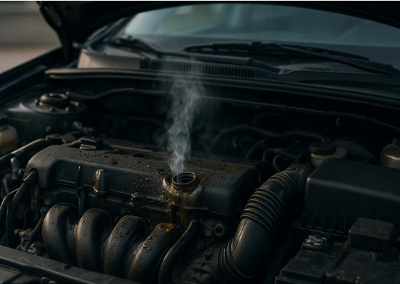 أسباب ظهور الدخان من غطاء زيت المحرك وحلول فعالة