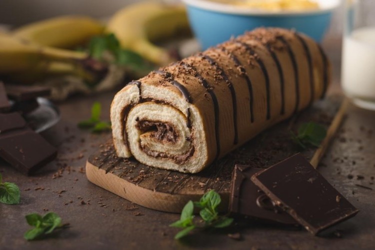 سويسرول كيك بدون فرن