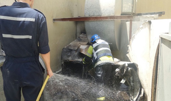 حريق بمطعم بمركز تجاري في أبوظبي