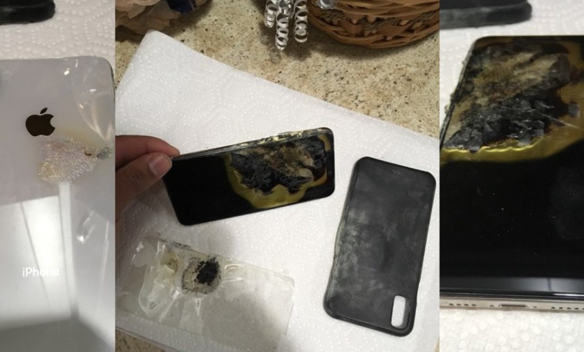 اول حادثة انفجار لهاتف  iPhone XS Max 