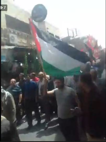  الزرقاء: انطلاق مسيرة حاشدة تضامنا مع الشعب الفلسطيني