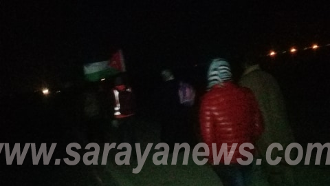 بالصور  .. المتعطلون عن العمل في البادية الشمالية الشرقية ينضمون الى المسيرات نحو الديوان الملكي