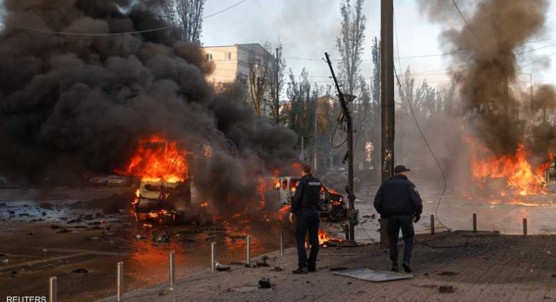 أوكرانيا ..  هجوم روسي بالمسيرات والصواريخ على كييف