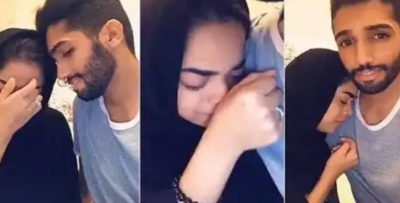 انهيار فنانة خليجية بعد تسريب فيديو لها