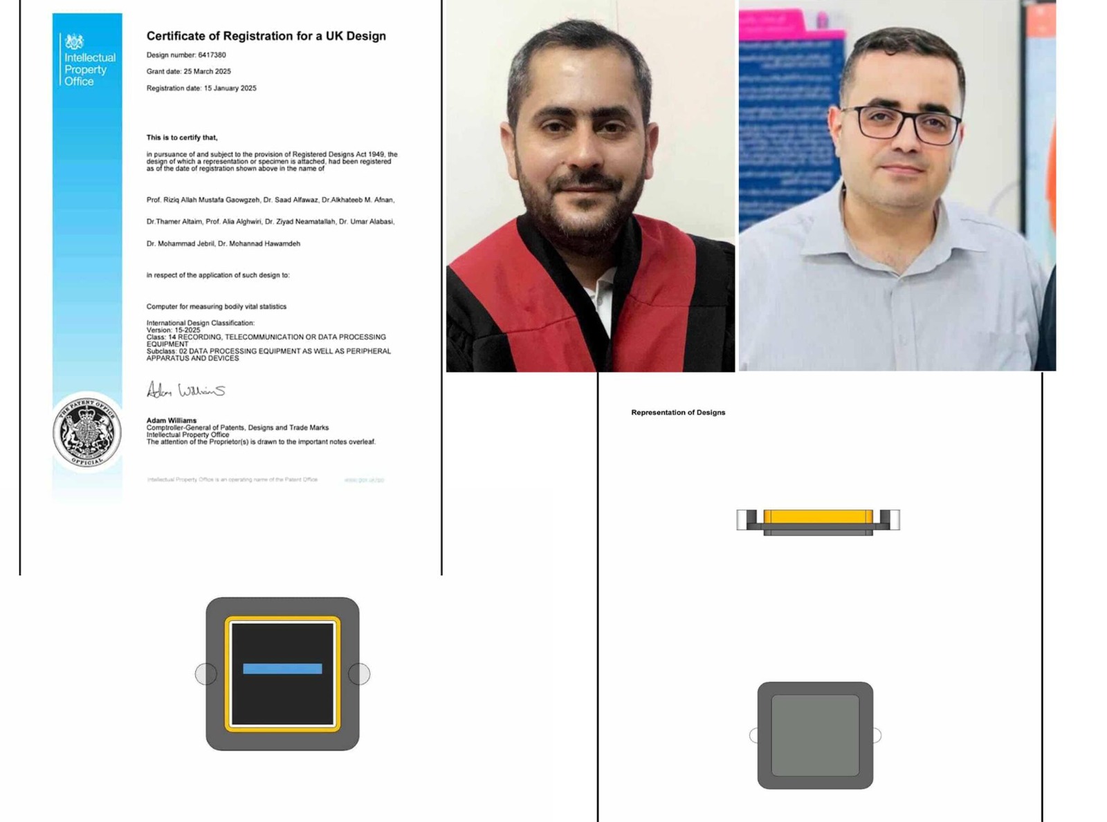 براءة اختراع دولية لفريق بحثي من الجامعة الهاشمية لابتكاره جهاز يقيس قدرة تحمل الرياضيين باستخدام الذكاء الاصطناعي