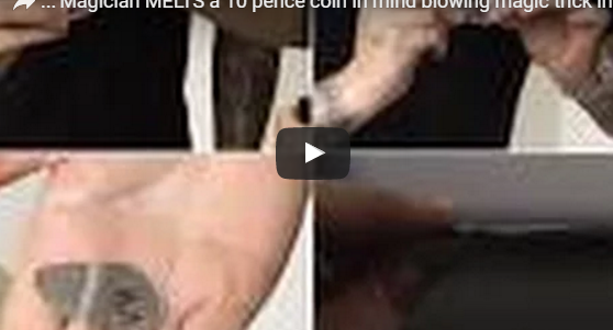 بالفيديو: بريطاني يذيب عملة معدنية بيديه العاريتين