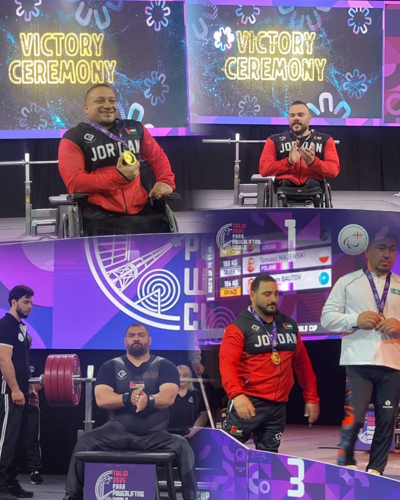   منتخب الأثقال البارالمبي يسطع في سماء جورجيا ..  4 ذهبيات وفضية تؤكد الهيمنة الأردنية