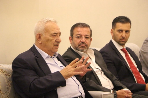 جلسة حوارية بين ناصر الدين ونقيب مجلس نقابة المحامين وأعضائه