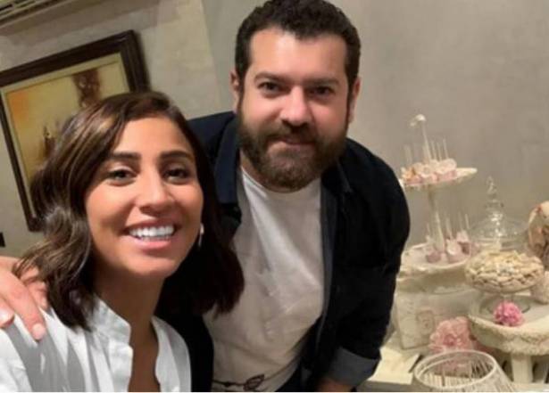 دينا الشربيني تحتفل مع عمرو يوسف وكندة علوش بولادة إبنتهما