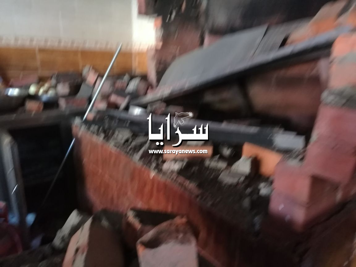 بالصور ..  انفجار اسطوانة غاز داخل مطعم بالمنطقة الحرفية في العقبة