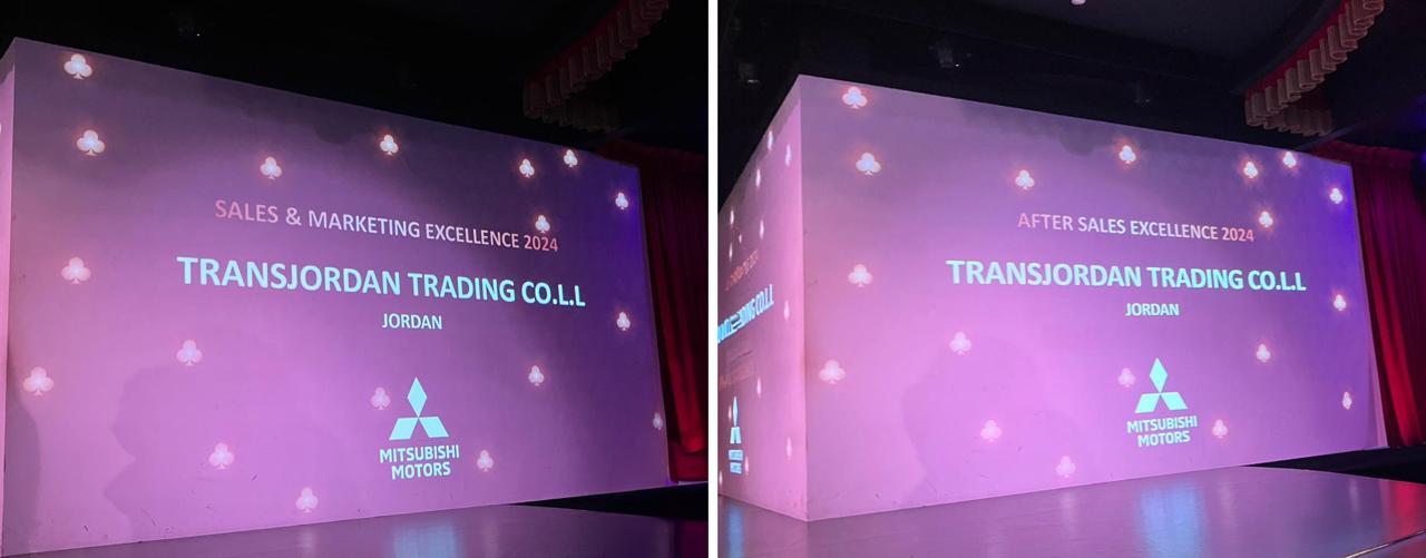 ميتسوبيشي الأردن تحصد جائزة التميز المؤسسي لعام 2024 من بين جميع موزعي ميتسوبيشي موتورز في الشرق الأوسط وشمال أفريقيا