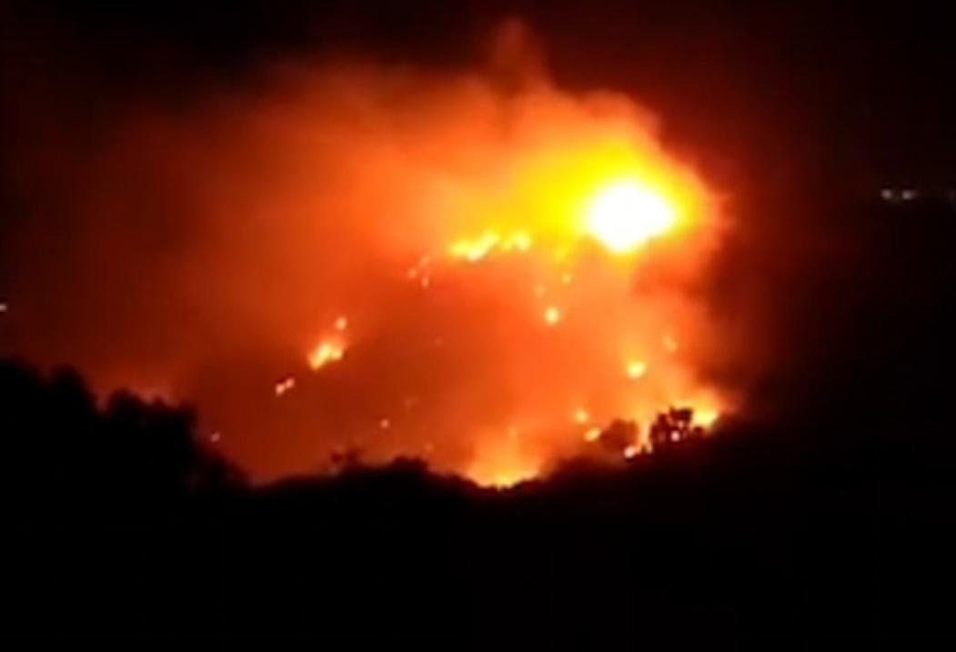 بالفيديو ..  حريق كبير في محمية غابات اليرموك بلواء بني كنانه
