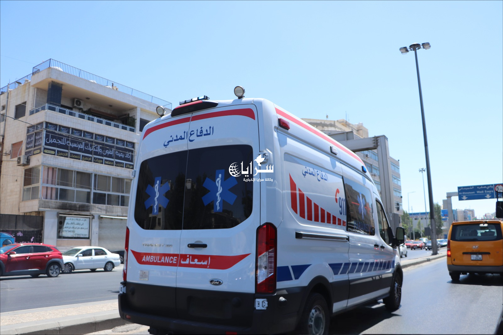  وفاة شاب وإصابة 4 بحادث تصادم على الطريق الصحراوي 