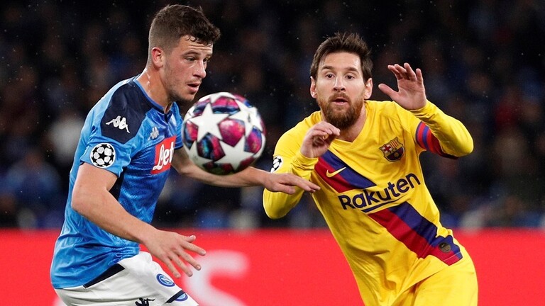 بالفيديو .. التعادل الإيجابي يحسم قمة برشلونة ونابولي في دوري الأبطال 