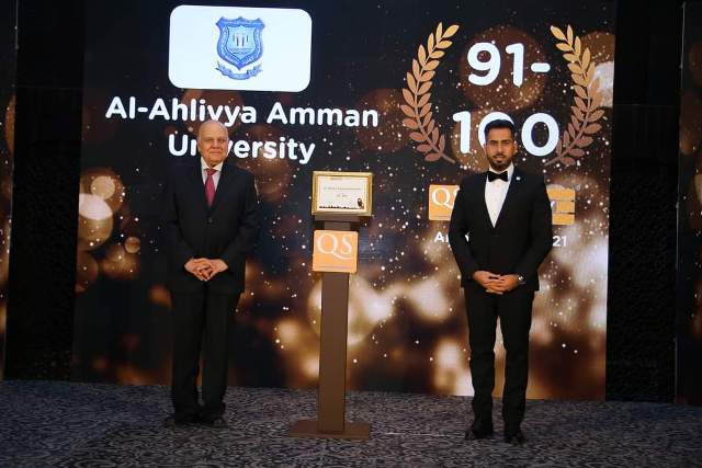 عمان الأهلية "الثانية محليا على الجامعات الخاصة والأولى عربياً بالنسبة للأساتذة والطلبة الوافدين"  بتصنيف كيو.أس للجامعات العربية 2021 