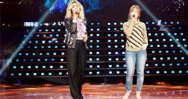 بالصور ..  نوال الزغبى وسعد رمضان فى بروفة مع طلاب ستار أكاديمى  