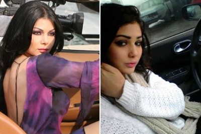 صور: هيفاء وشبيهتها المغربية في سيارتهما ..  فمن الاجمل؟
