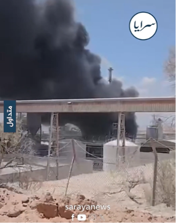إصابة شخص بحريق ضخم في مستودعين بالمجمع الصناعي بالعقبة  ..  والدفاع المدني يسيطر على الحريق - فيديو
