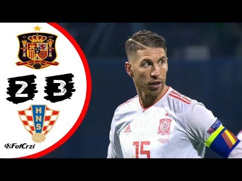 بالفيديو .. شاهد ملخص مباراة اسبانيا و كرواتيا 2-3 .. هدف قاتل بالدقيقة 90+3